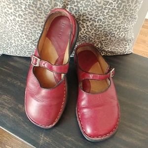 Dark Red Born Mary-Jane Mules
